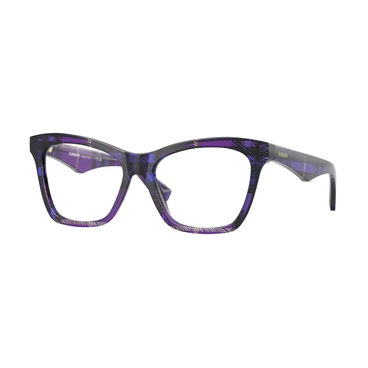 BE 2416 Check Violet / Demo Lens 4113 Size 52 Eyeglasses by Burberry