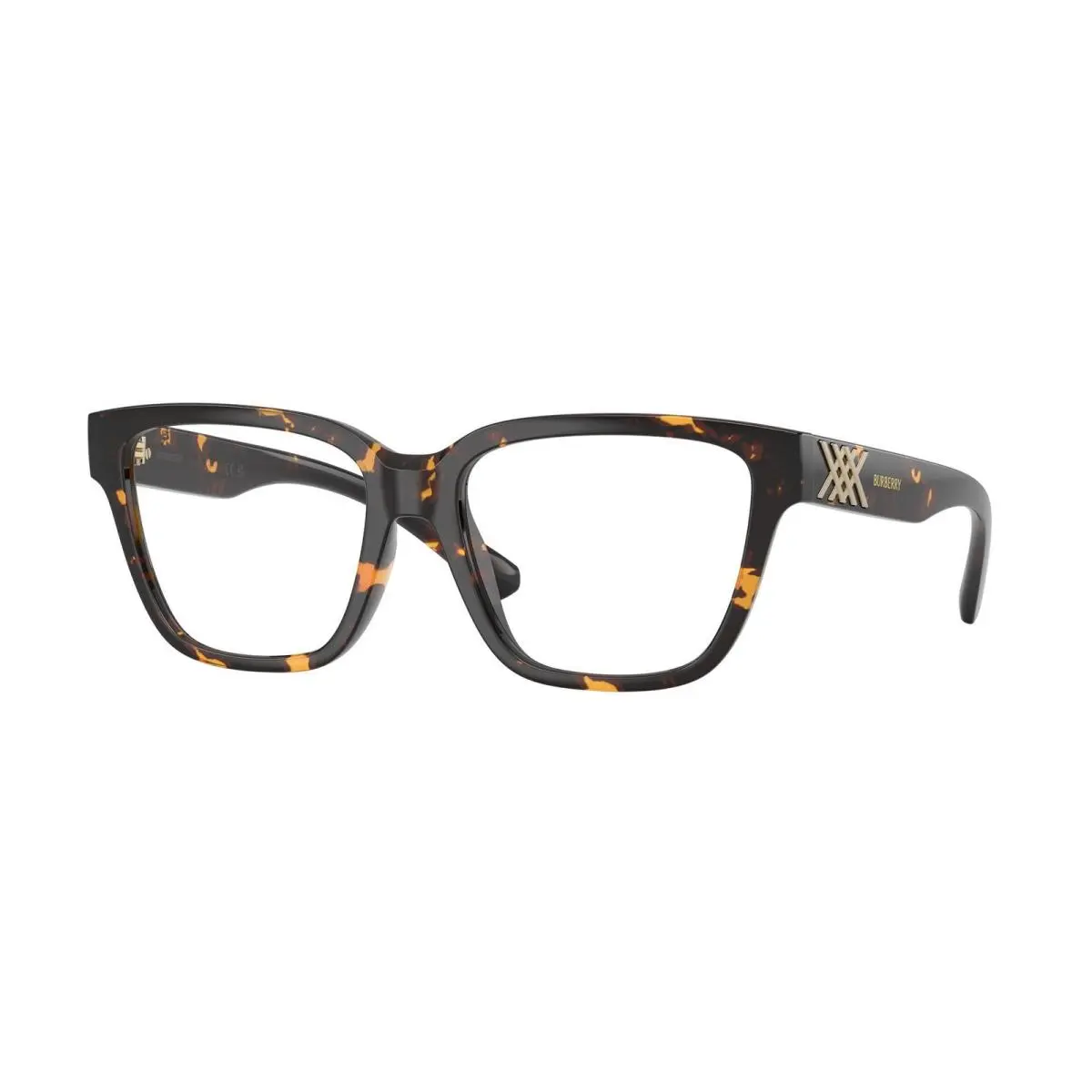 BE 2457 U Yellow Havana Demo Lens 4106 Size 54 Eyeglasses by Burberry