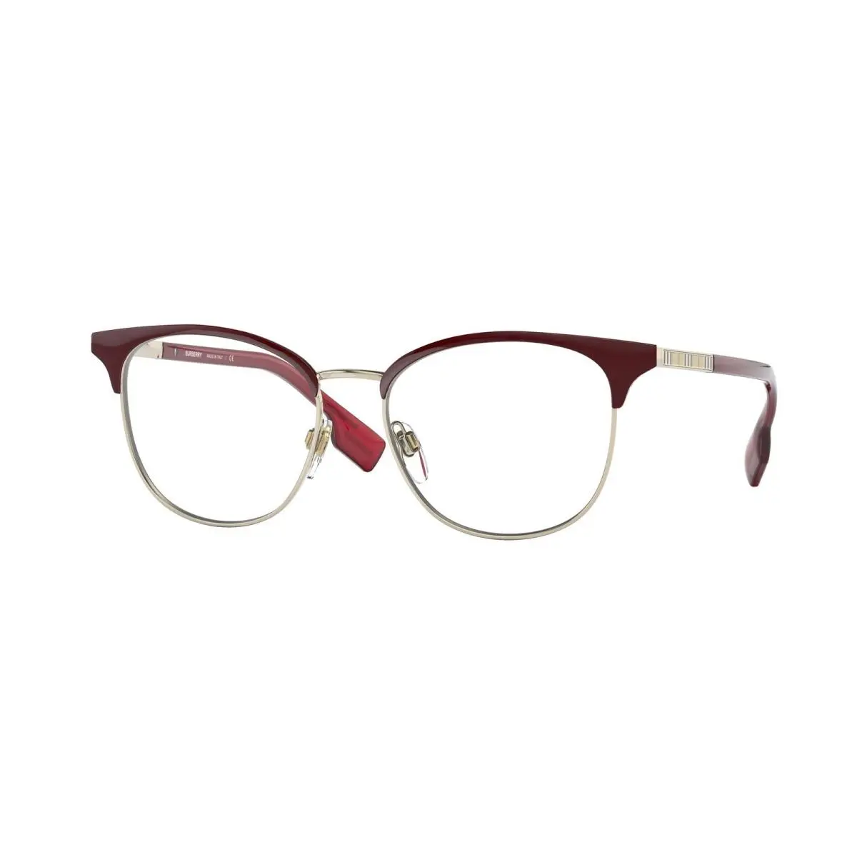 BE 1355 Sophia Light Gold/bordeaux 1319 Size 52 Eyeglasses by Burberry