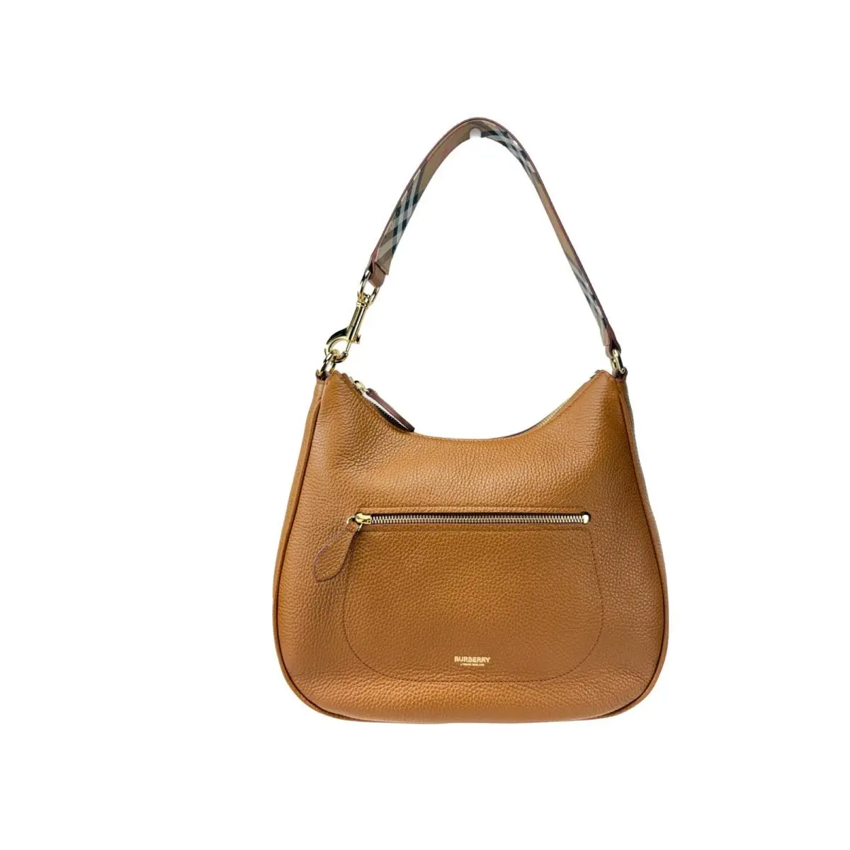 Hobo Leather Large Shoulder Bag by Burberry