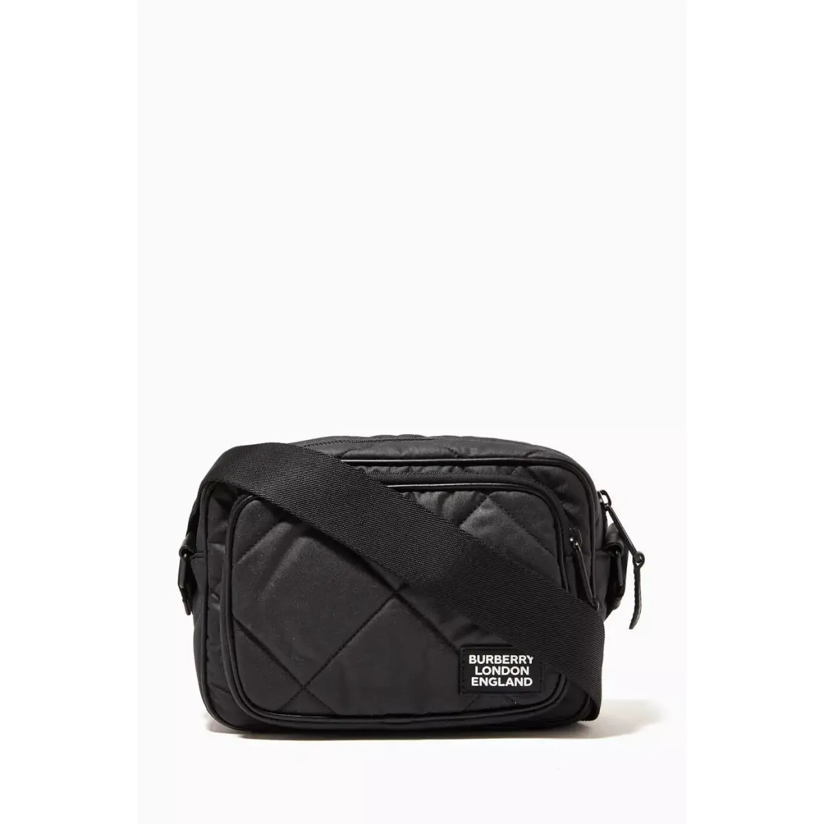 Crossbody Bag in Diamond Quilted Waxed Cotton by Burberry