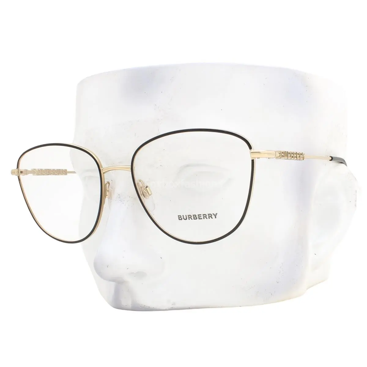 Virginia Eyeglasses BE 1376 1109 Glasses Black on Pale Gold 55mm W/case by Burberry