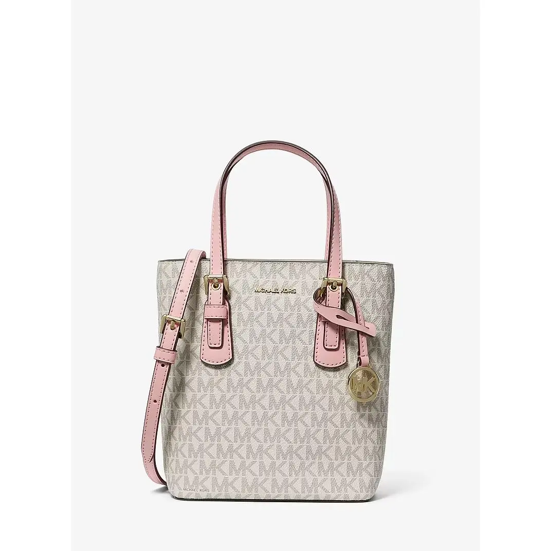 Voyager XS Signature Logo Convertible Crossbody Bag Powder Blush by Michael Kors