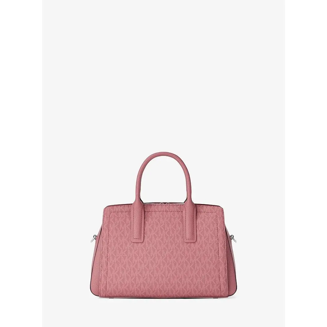 Laila Satchel Rosewood Pink Logo Print EW Bag MK Charm by Michael Kors