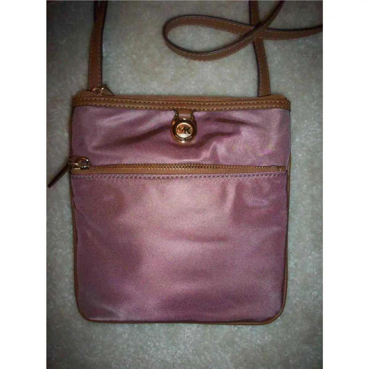 Kempton Dusty Rose 32S5GKPC1C Microfiber Small Pocket X-body by Michael Kors