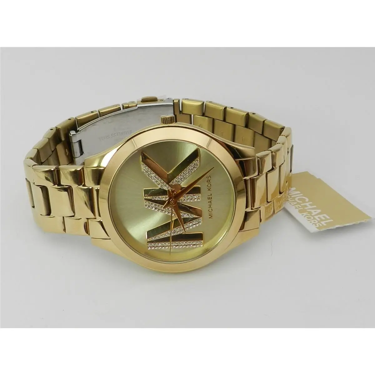 Women`s Slim Runway Three-hand Gold-tone Stainless Steel Watch 42m by Michael Kors