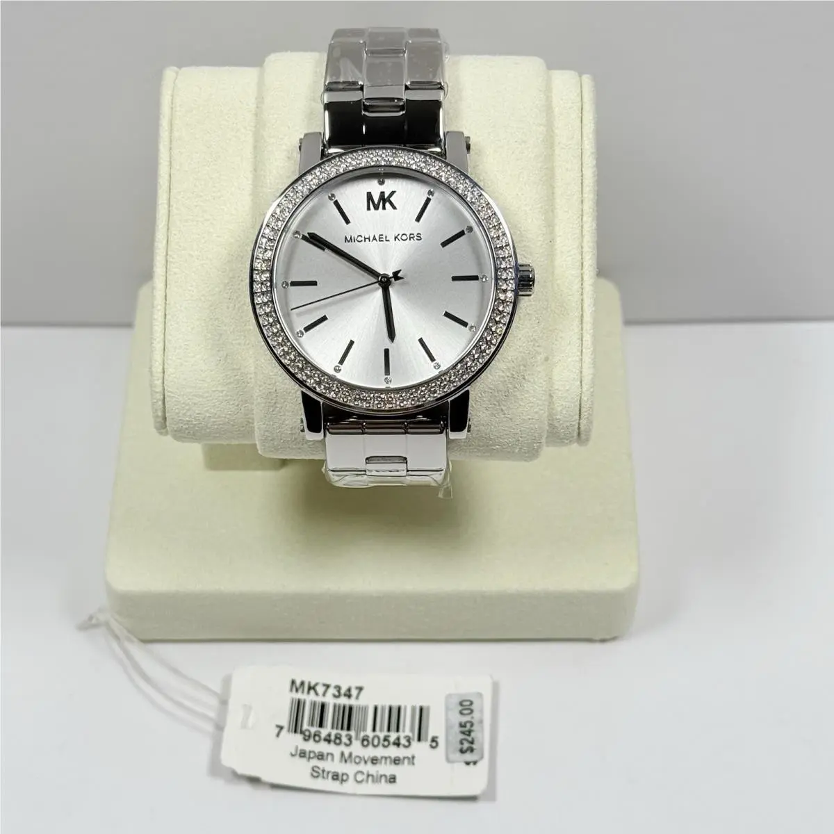 MK7347 Corey Crystals Silver Dial Stainless Steel Women’s Watch by Michael Kors