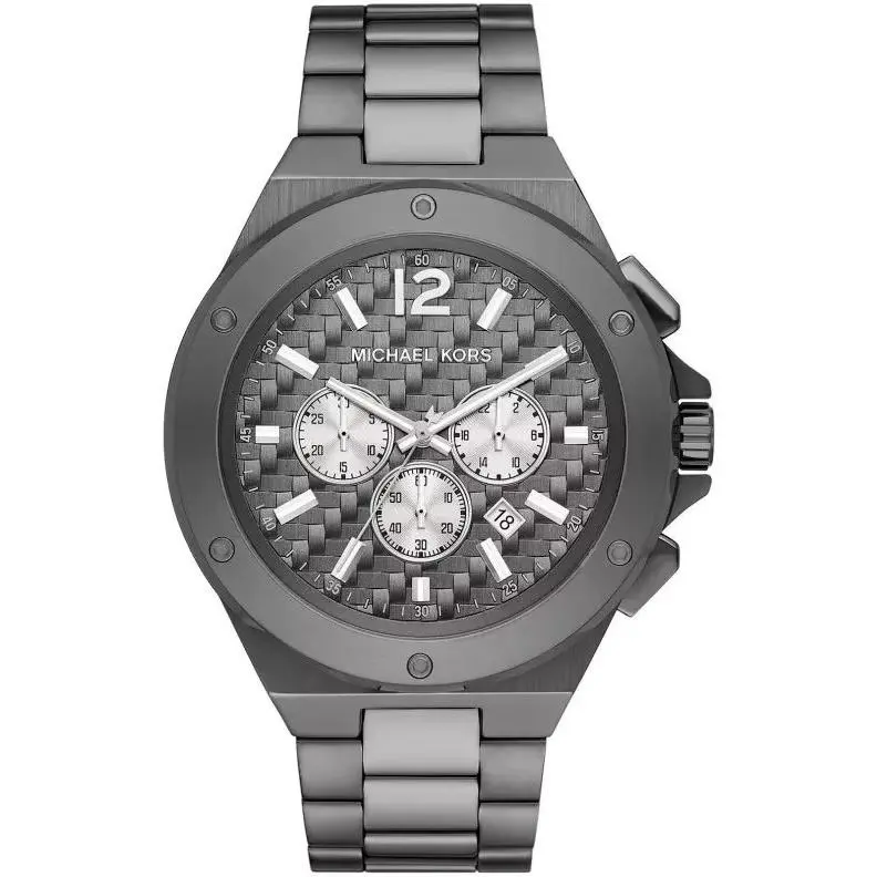 Lennox MK9103 Chronograph Gunmetal Stainless Steel 48mm Quartz by Michael Kors