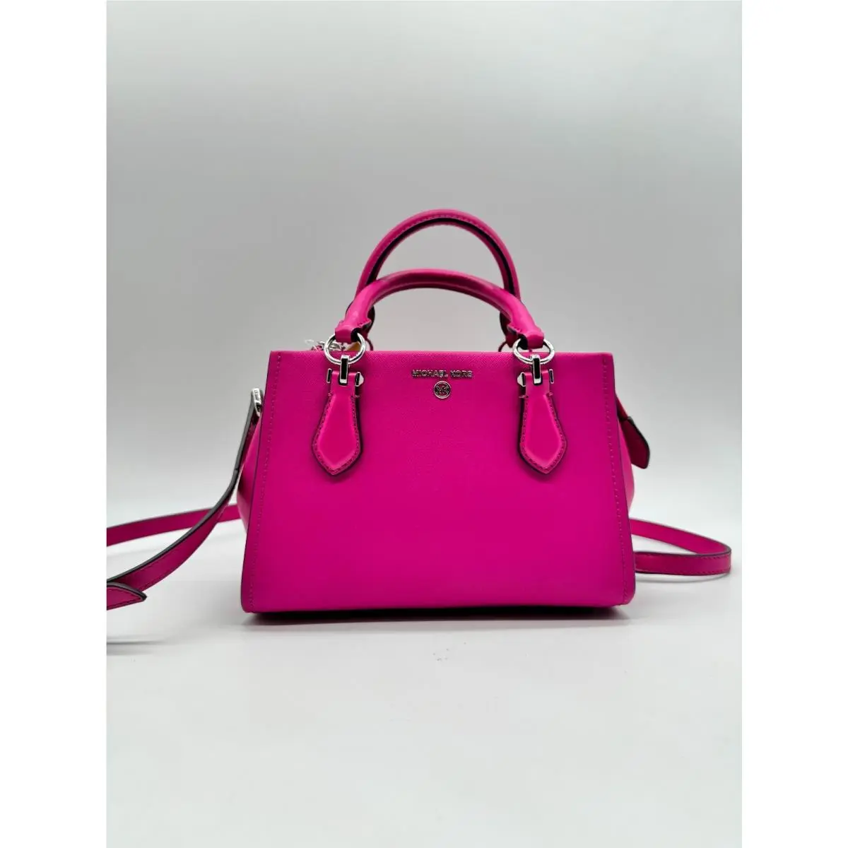 Marilyn Leather Small Satchel Crossbody Bag in Pink by Michael Kors