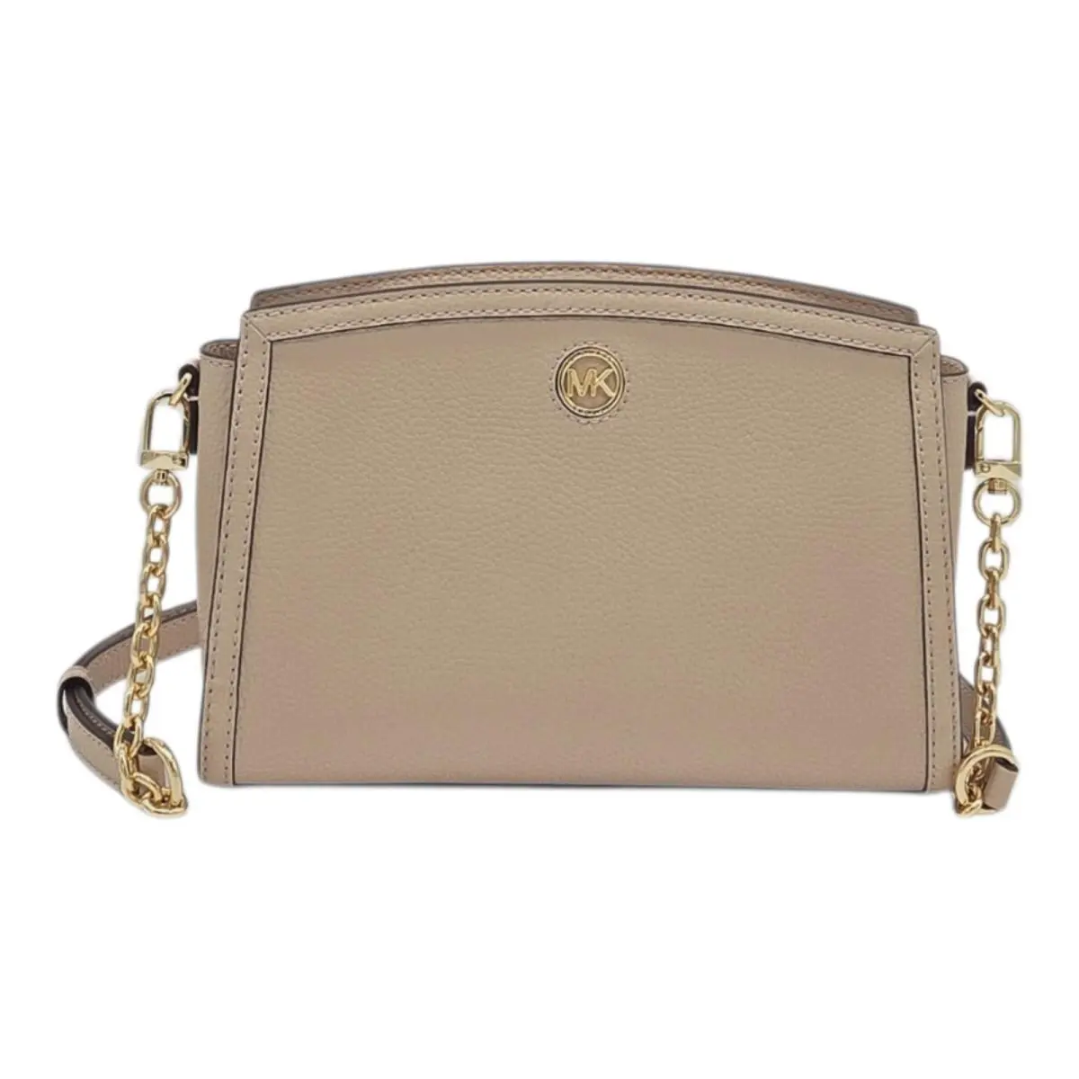 Chantal Husk Brown Pebbled Leather Crossbody Shoulderbag by Michael Kors