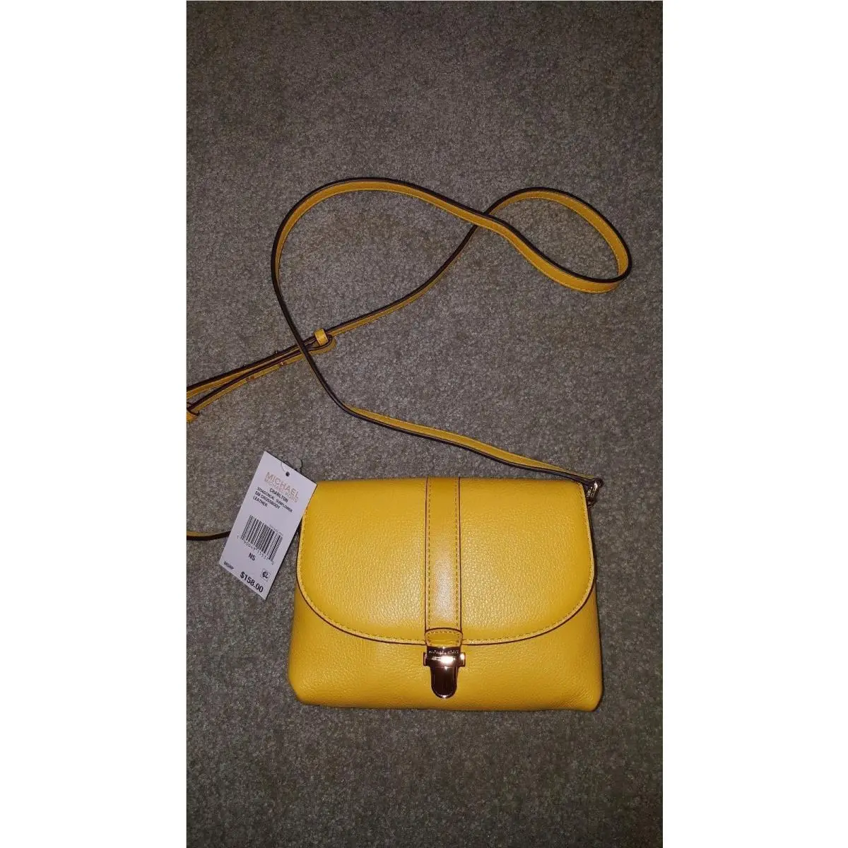 Charlton 32S6GCNC4L Sunflower SM Leather Flap Crossbody by Michael Kors