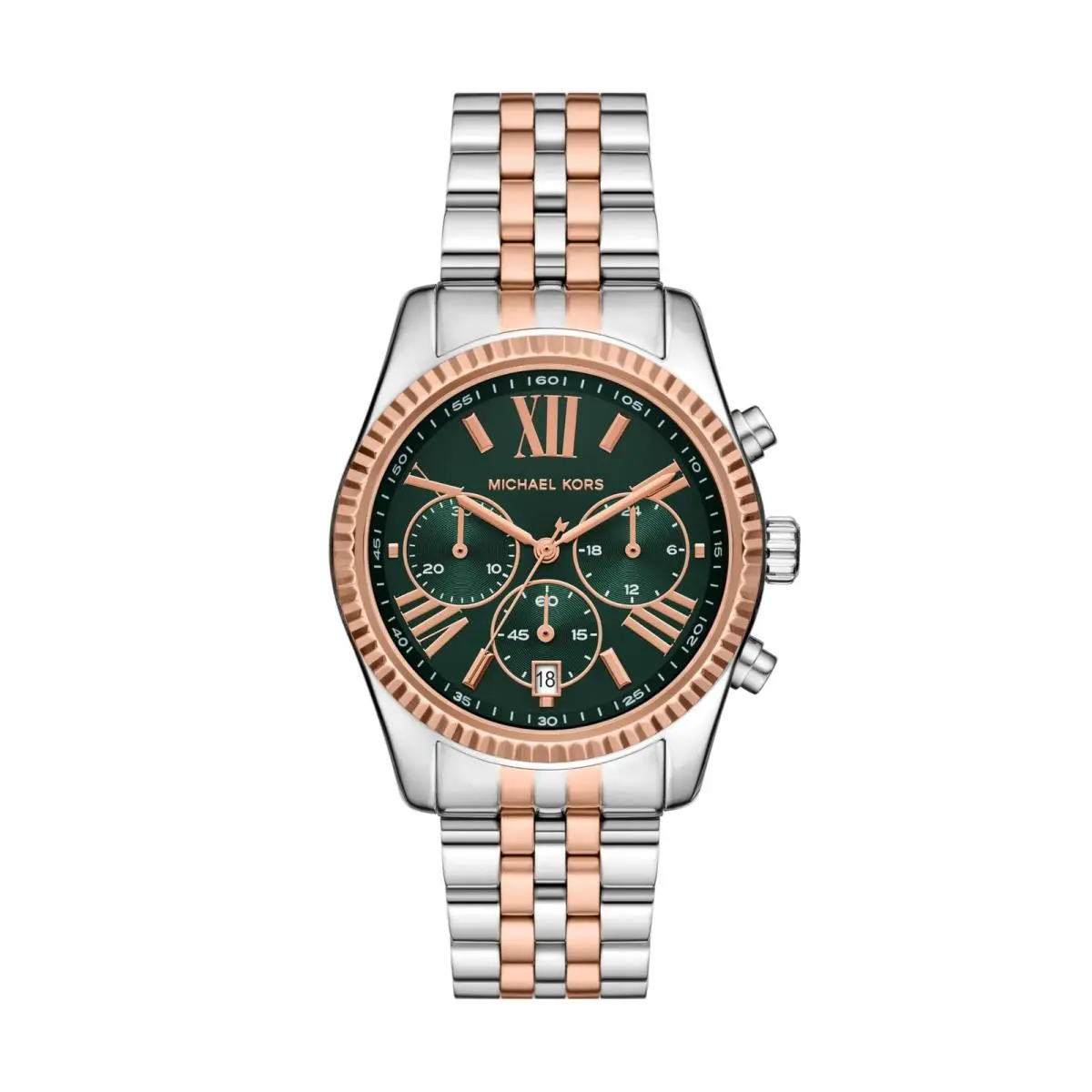 Women`s Lexington Chronograph Two-tone 38MM Two-tone/green by Michael Kors