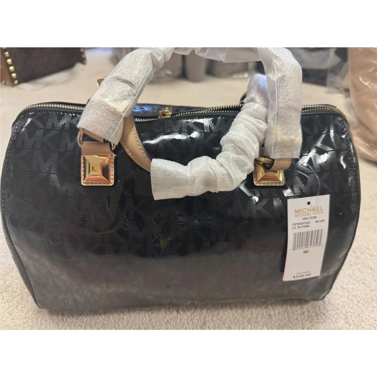 Grayson Large Satchel Handbag with Tag by Michael Kors