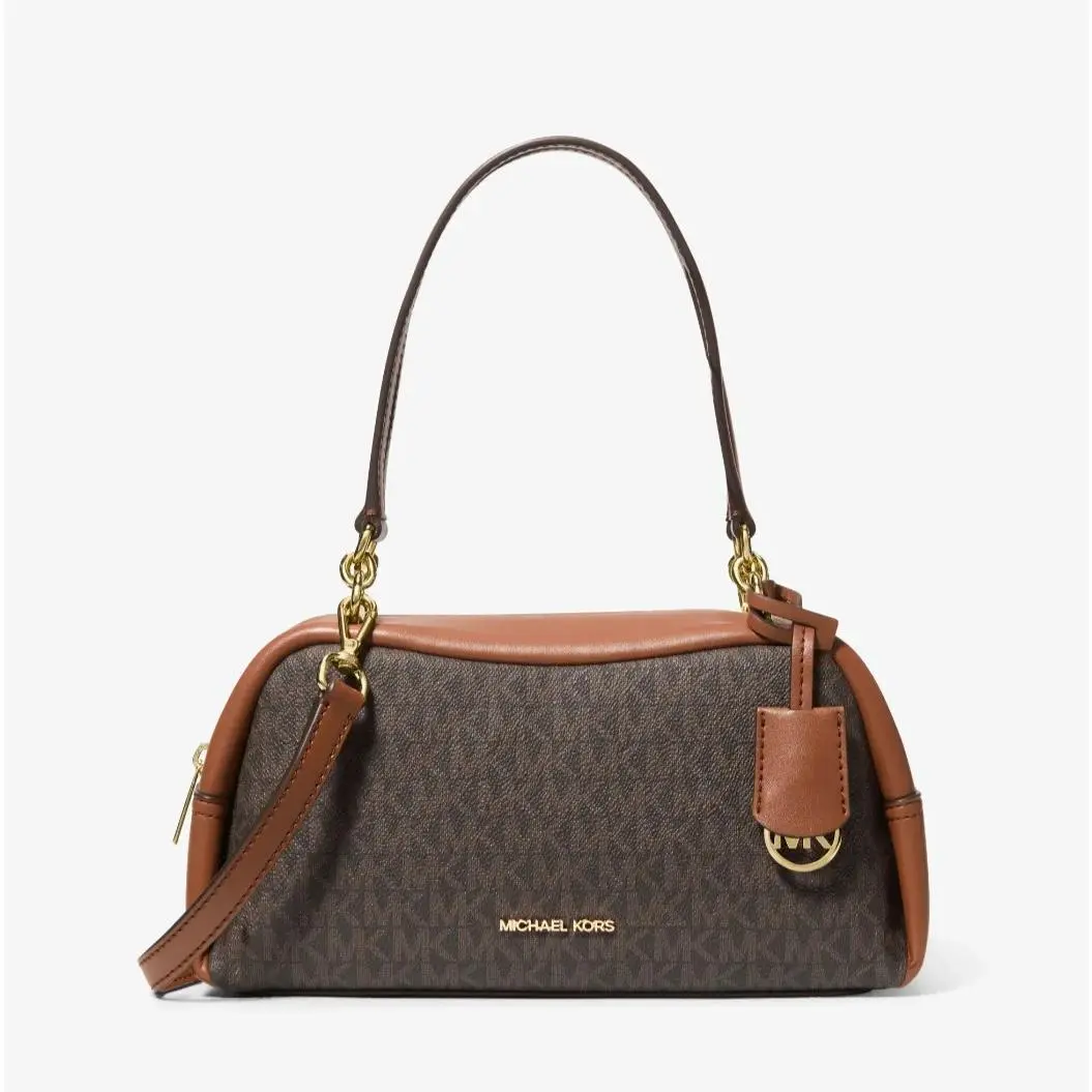 Cecily MK Signature Brown Small Crossbody Shoulder Bag by Michael Kors