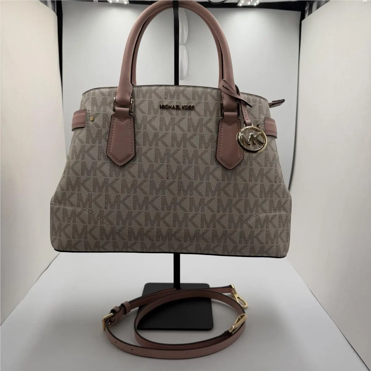 Lynn Large East-west Satchel Bag Smokey Rose Multi w/ Tags by Michael Kors