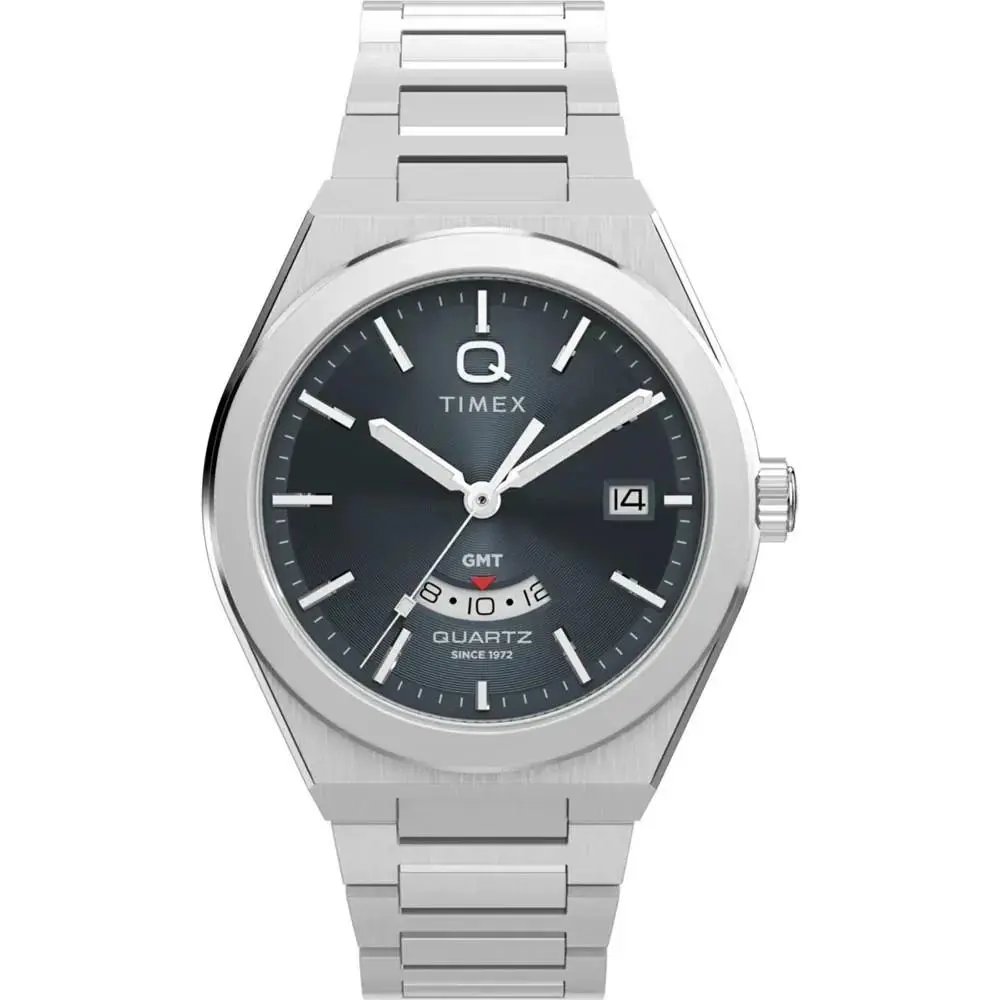 Q  Continental TW2Y12100 Mens 39mm Gray Dial Gmt Quartz Watch by Timex