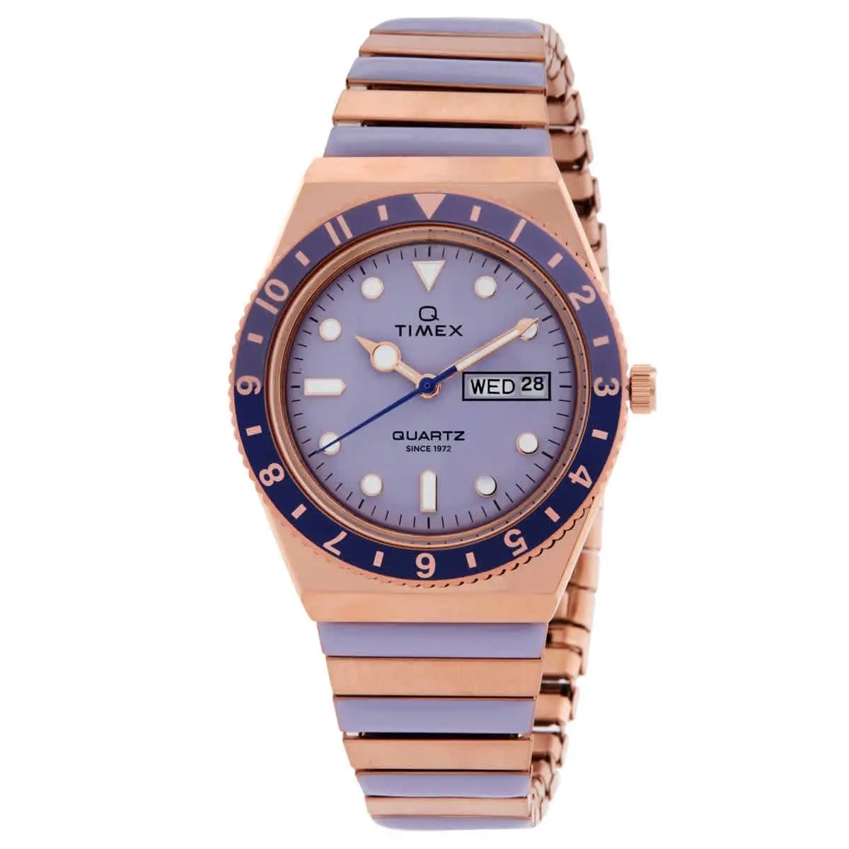 Q  Quartz Purple Dial Ladies Watch TW2W87700 by Timex