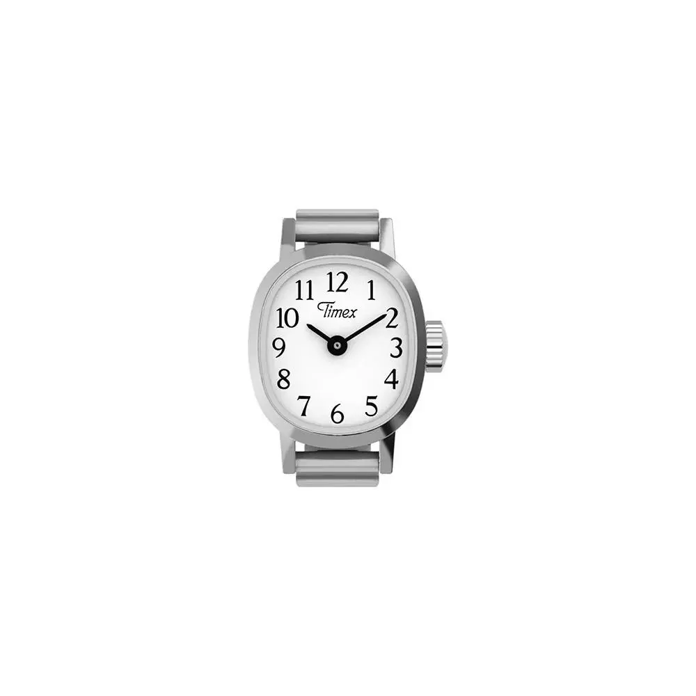 Cavatina Silver Quartz White Dial Women`s Ring Watch TW2Y70700 by Timex