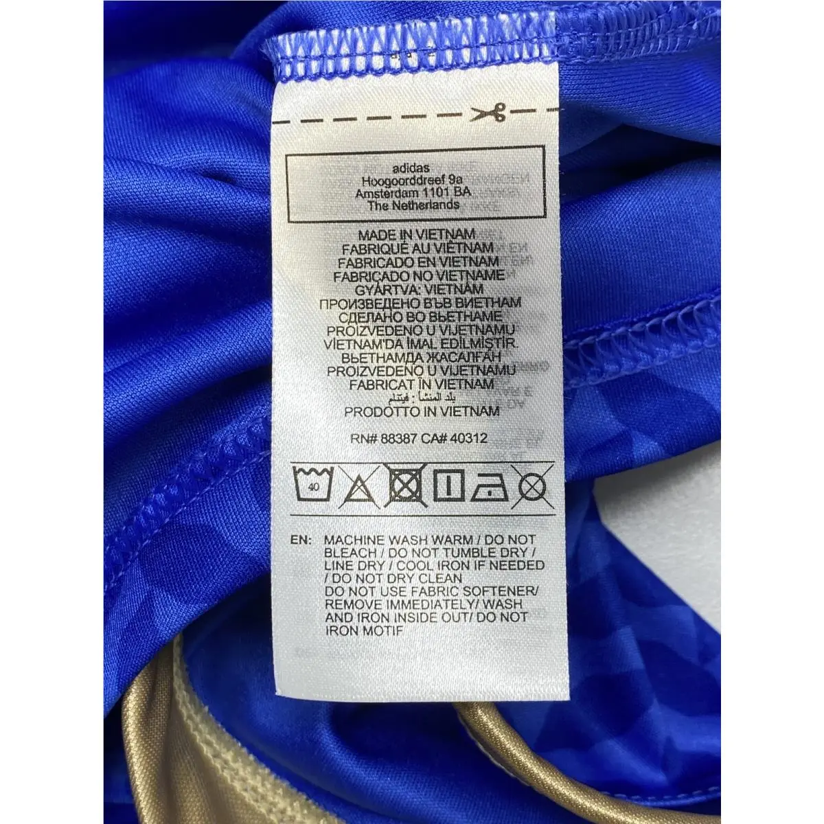 Adidas clothing - Blue/Gold (UPC: 198322428418) 6