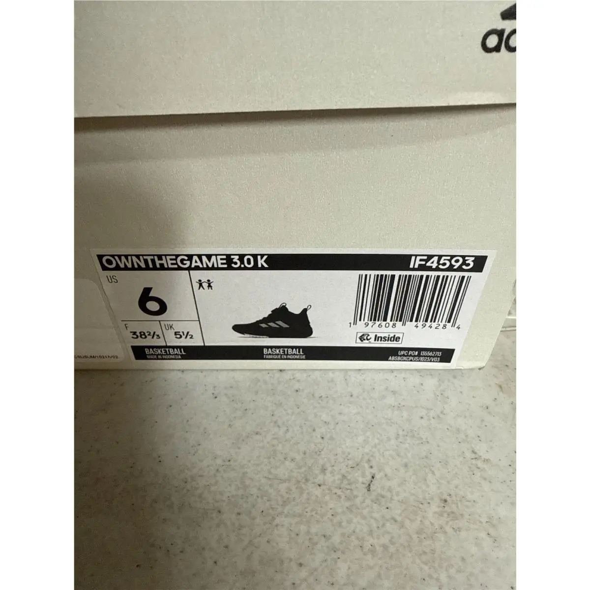 Adidas shoes - Black/White (UPC: 197608494284) 4