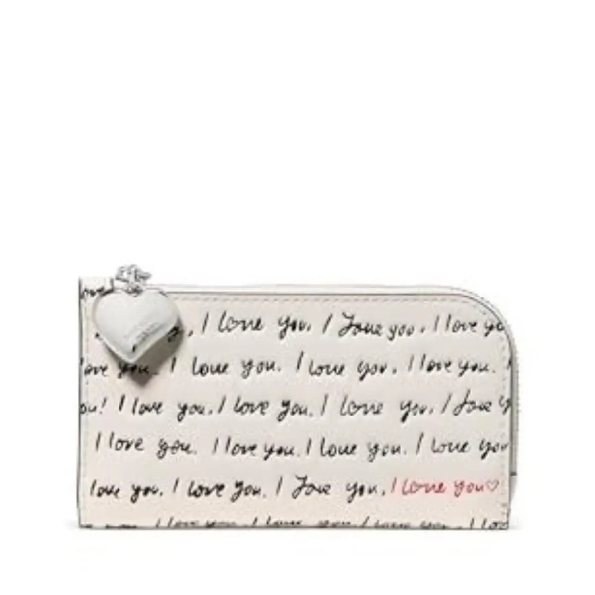 New York Devin Bifold Wallet Women`s OS Beige I Love You Script DAC80 by Kate Spade