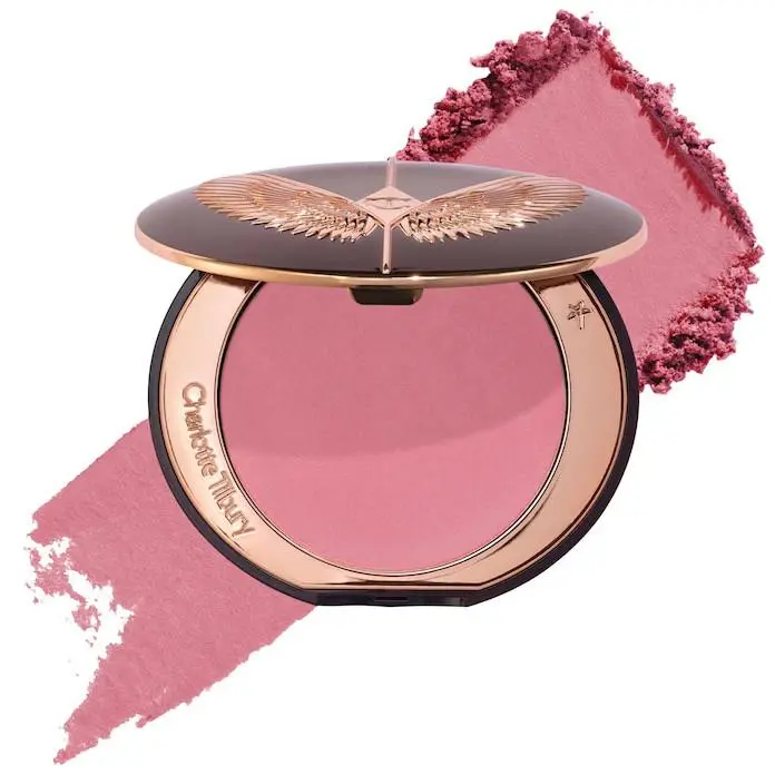 Airbrush Flawless Blush Blur 7 Shades Pillow Talk Medium -rosy pink with cool undertones by Charlotte Tilbury