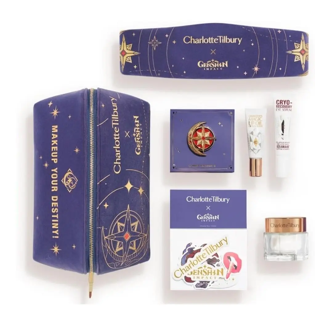 x Genshin Impact Starry Miracle Limited Edition Makeup Bag Set by Charlotte Tilbury