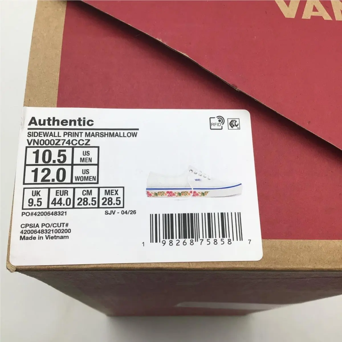 Vans shoes - Vans Authentic Sidewall Print - Authentic Sidewall Print - White 5