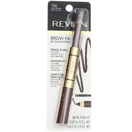 Brow Fantasy Pencil Gel Dark Brown 106 1 ea Pack of 3 by Revlon