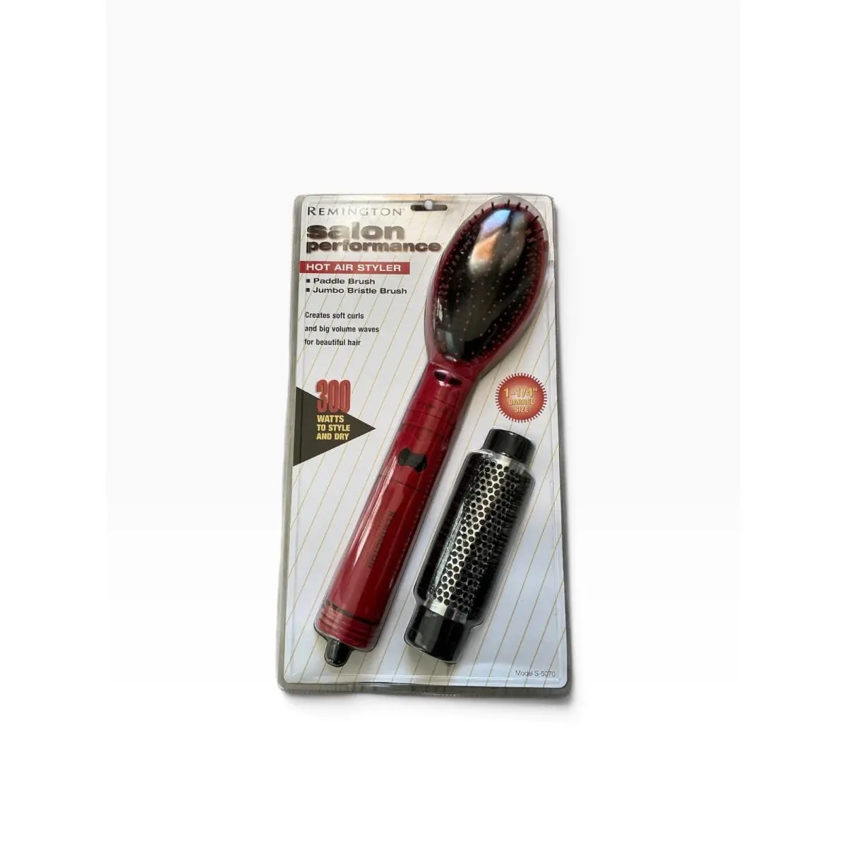 Vtg  Professional Hot Air Styler Paddle Brush Jumbo Bristle Brush Red by Revlon
