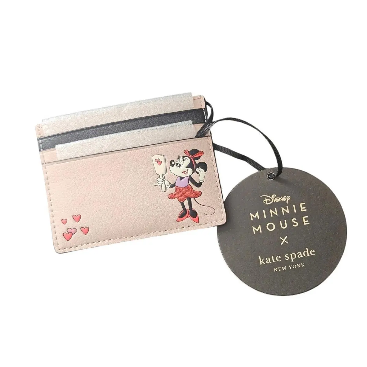 Disney Minnie Mouse Pink Card Holder Wallet Valentines Hearts by Kate Spade