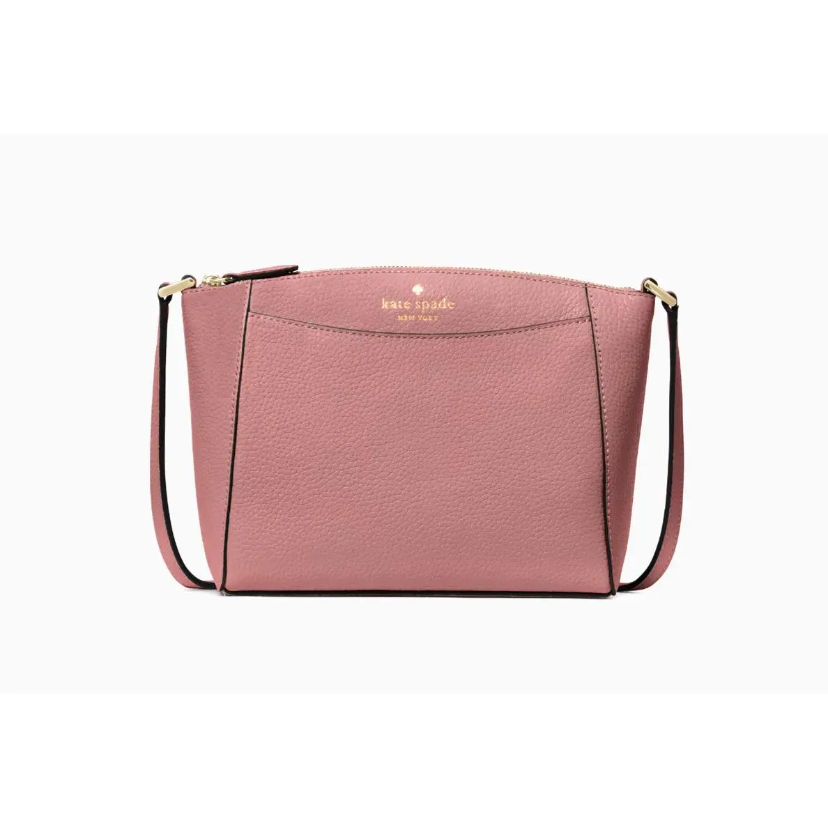 New  Monica Pebbled Leather Crossbody Dusk Rose with Dust Bag by Kate Spade