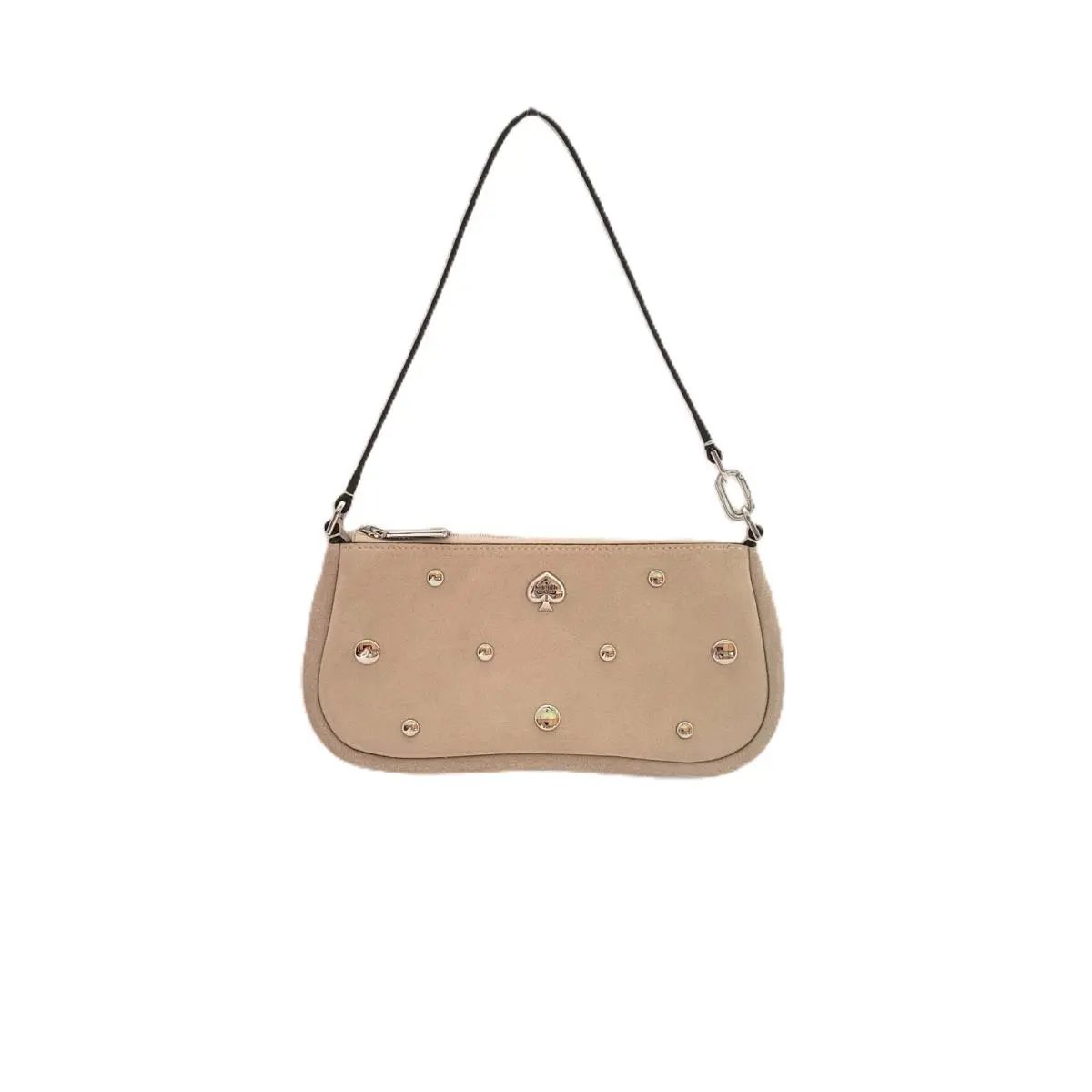 KM595 Kayla Suede Studs Convertible Wristlet Mini Bag Milk Glass by Kate Spade