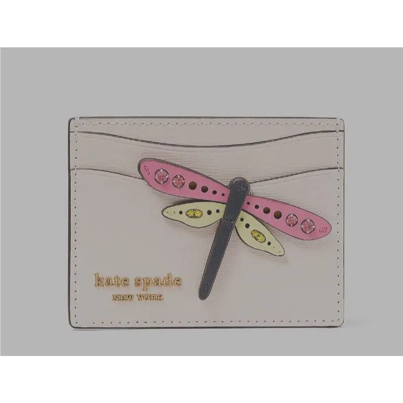 Kate Spade Dragonfly Novelty Embellished Leather Cardholder