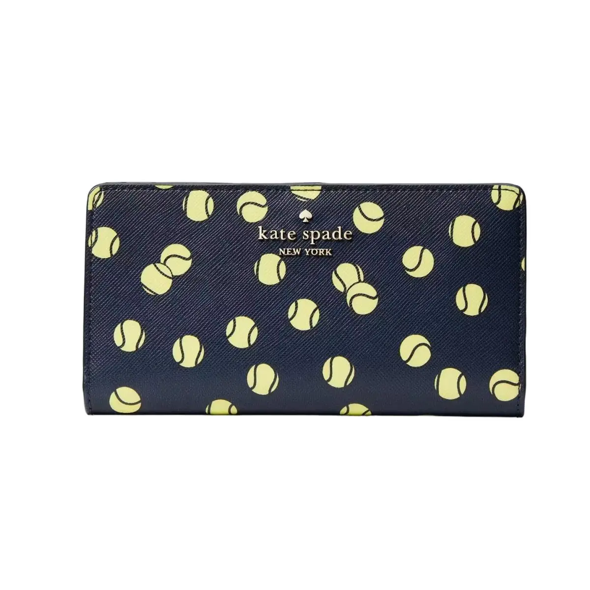 Tennis Toss Large Slim Bifold Wallet in Blazer Blue by Kate Spade