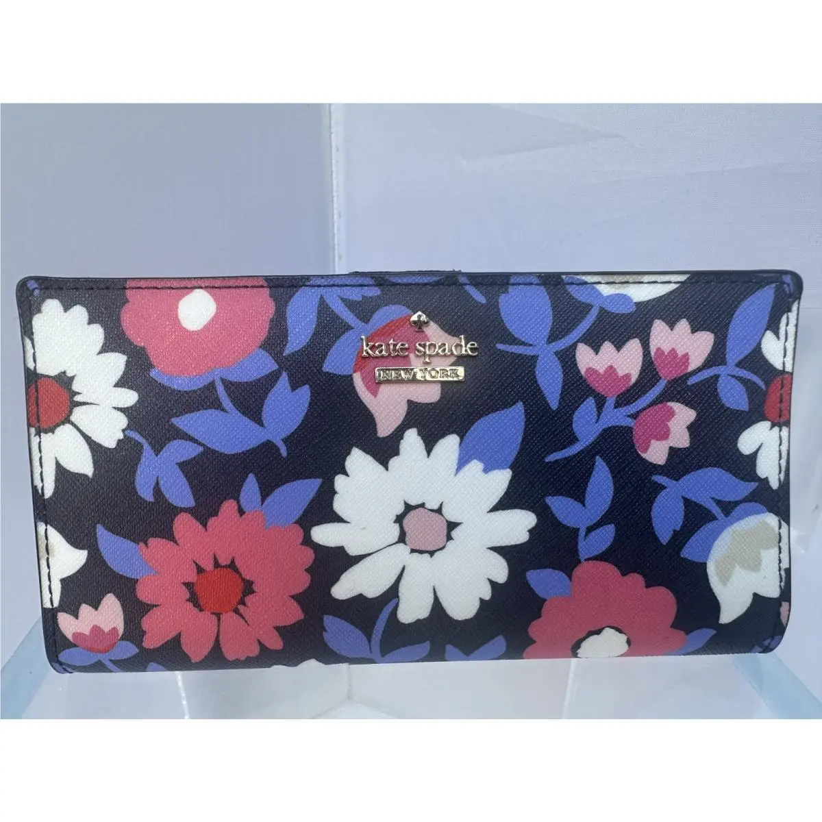 New Kate Spade Stacy Cameron Street Wallet Clutch Money Card Holder Floral