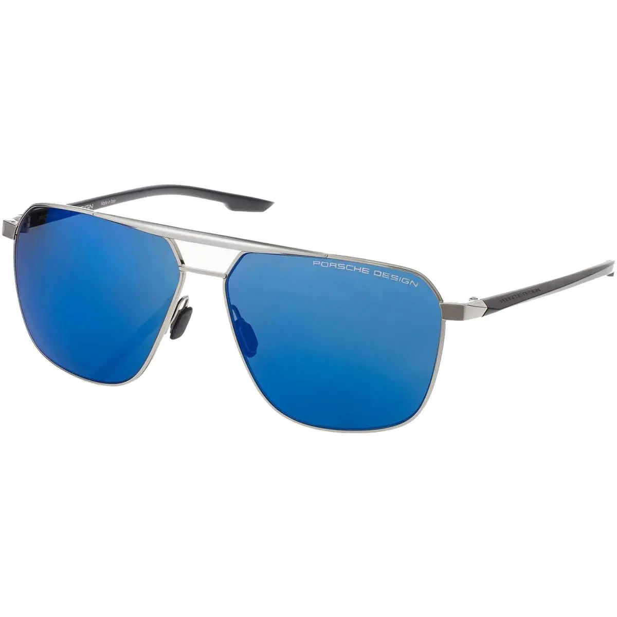 Design Cyber Tec 4 Navigator Sunglasses w/ Adjustable Nose P8949 Italy Palladium Metallic/Blue (62D775) by Porsche
