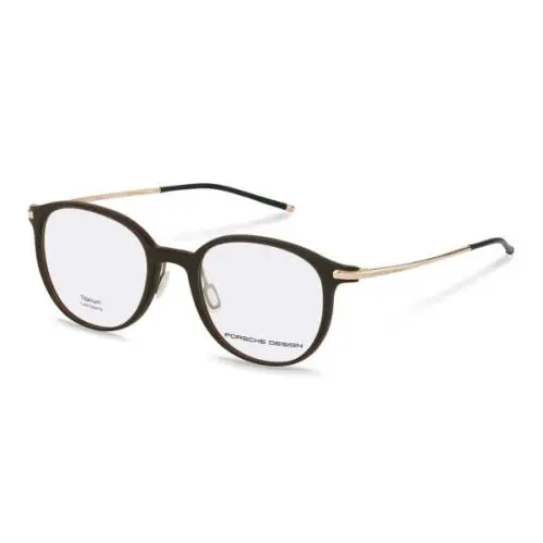 Design Men`s 51mm Brown Gold Eyeglasses P8734-51E000 by Porsche