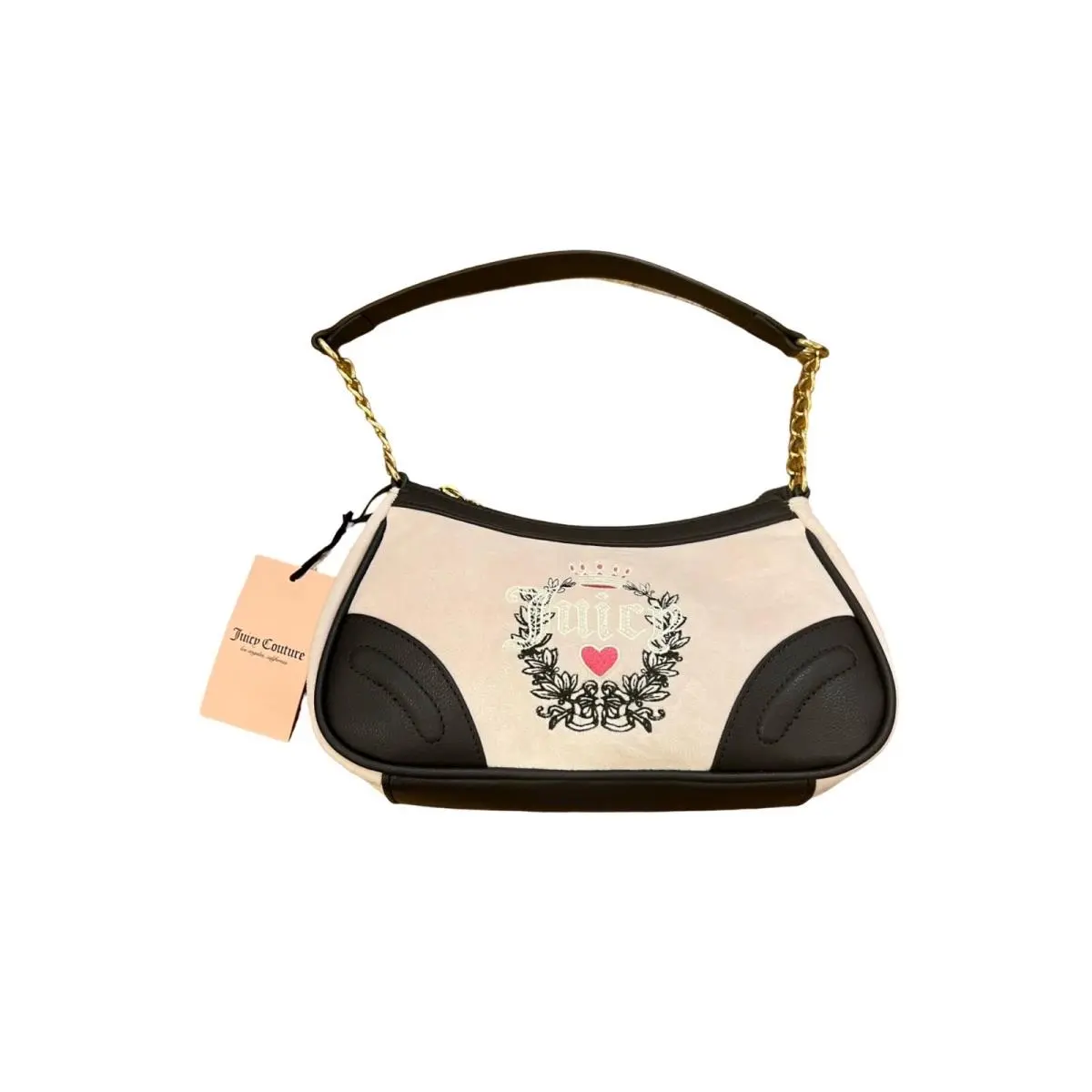 Heritage Shoulder Bag Powder Blush Suede Y2K Purse by Juicy Couture