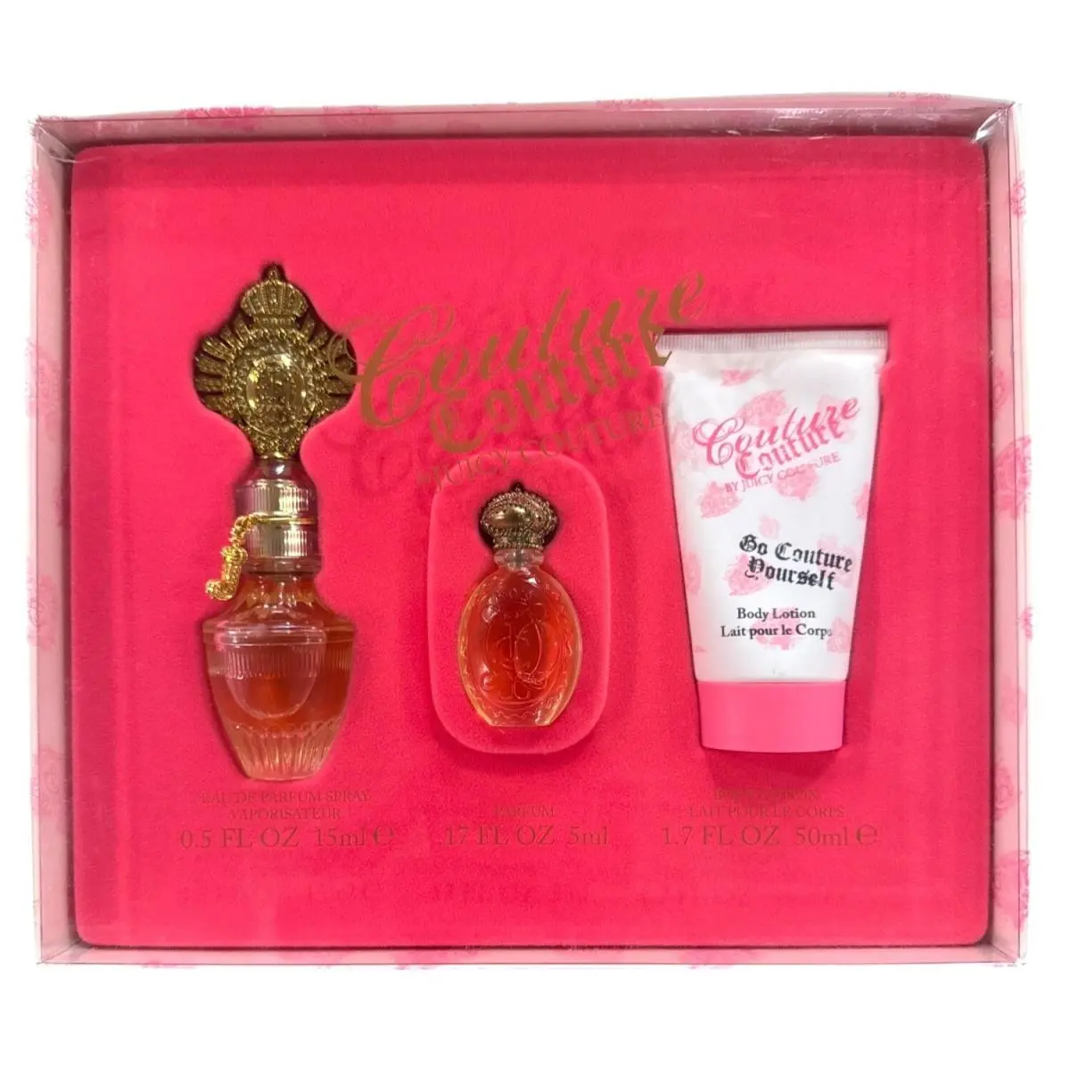 3pc Nos Women  Couture Couture Edp 0.5oz Parfum 0.17oz Lotion 1.7oz by Juicy Couture