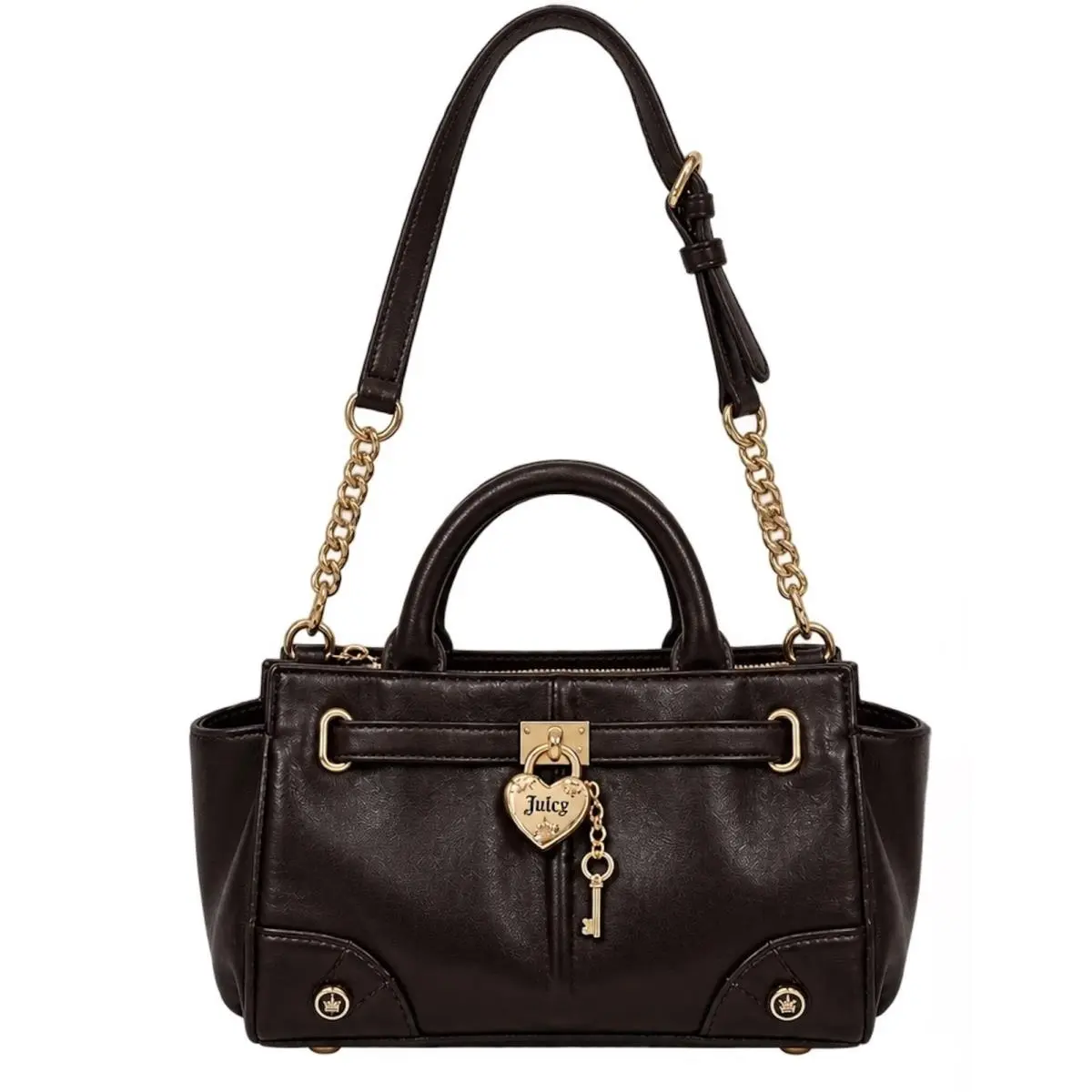 Lock and Key Satchel Handbag Dark Chocolate by Juicy Couture