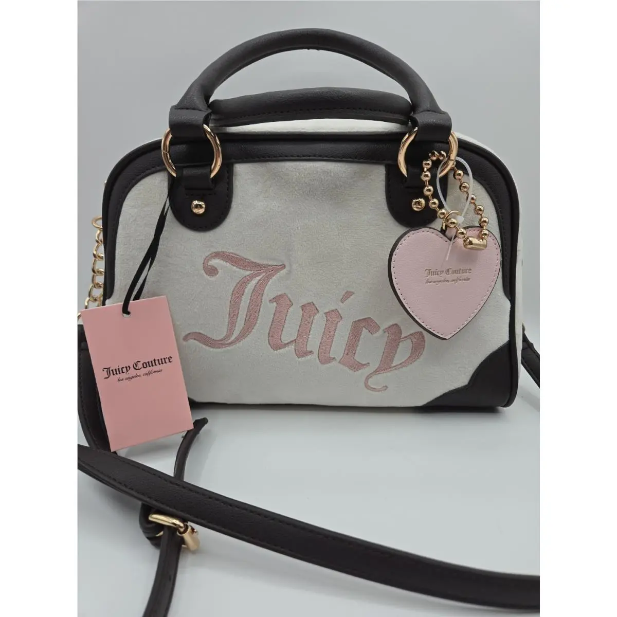Bowler Bag Satchel Angel Velour Embroidered Juicy/top-handle by Juicy Couture