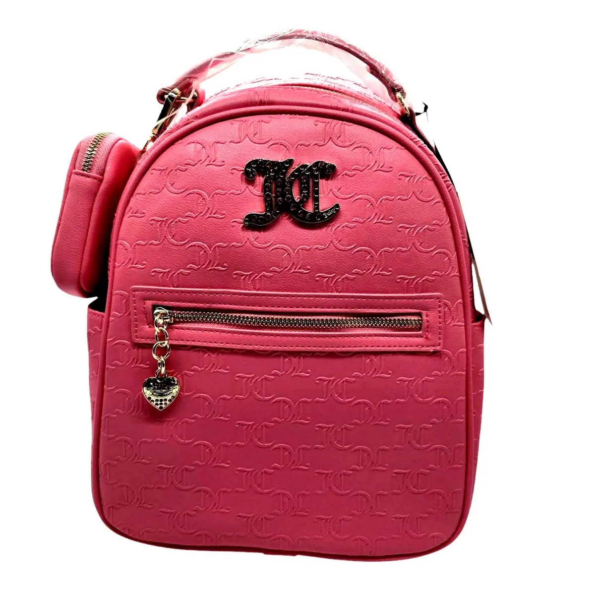 All About That Bling Backpack Pink Lemonade Heart Charm Coin Purse by Juicy Couture
