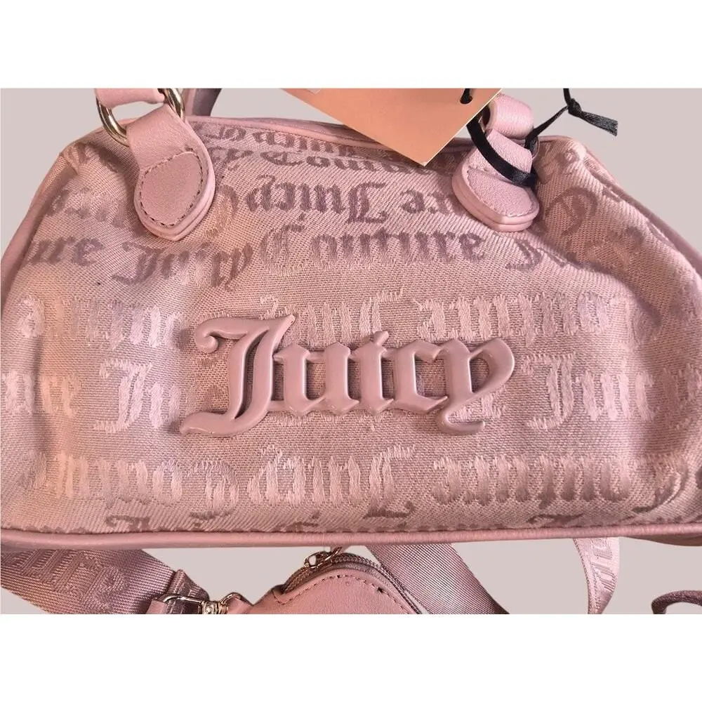 Pink Diamond Semi Charmed Satchel Bowler Bag with Pouch by Juicy Couture