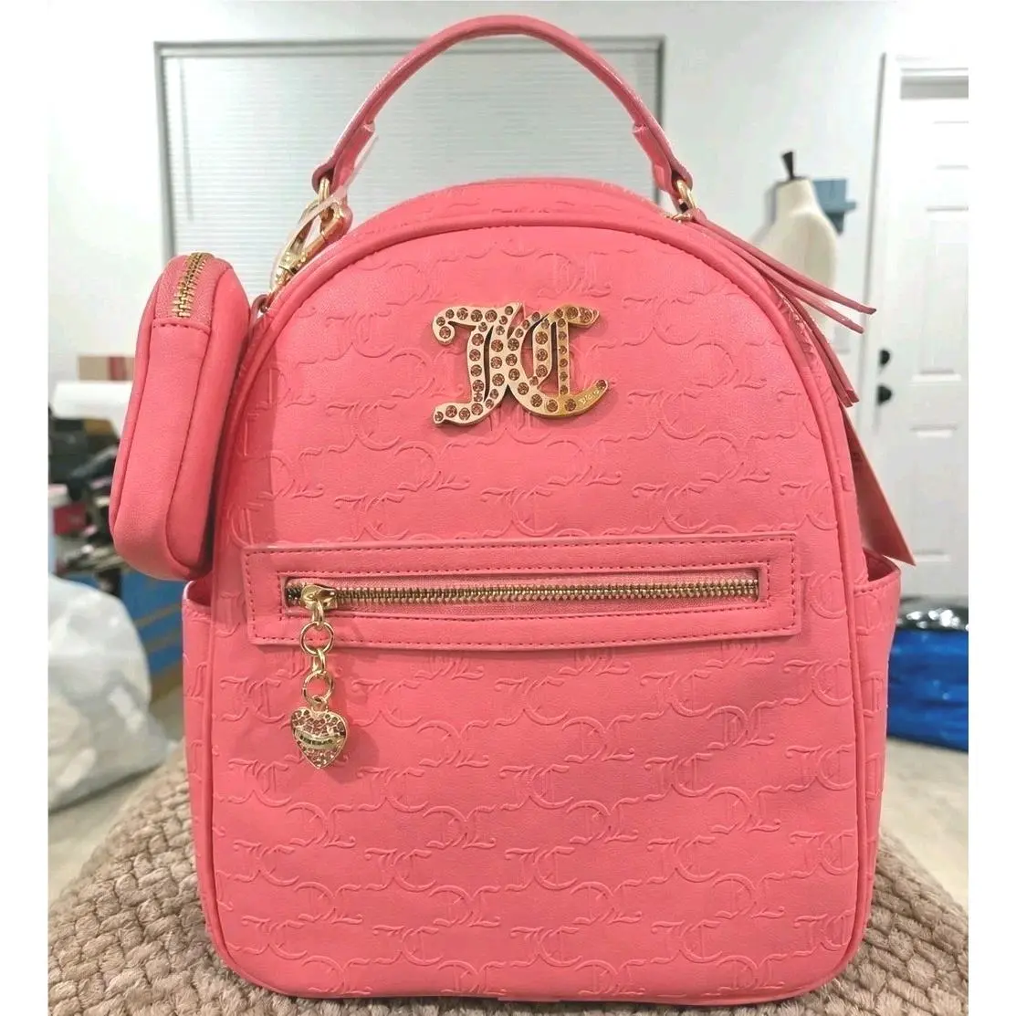 Pink Lemonade Mini Backpack Bling Trendy Y2K Coquette Bag by Juicy Couture