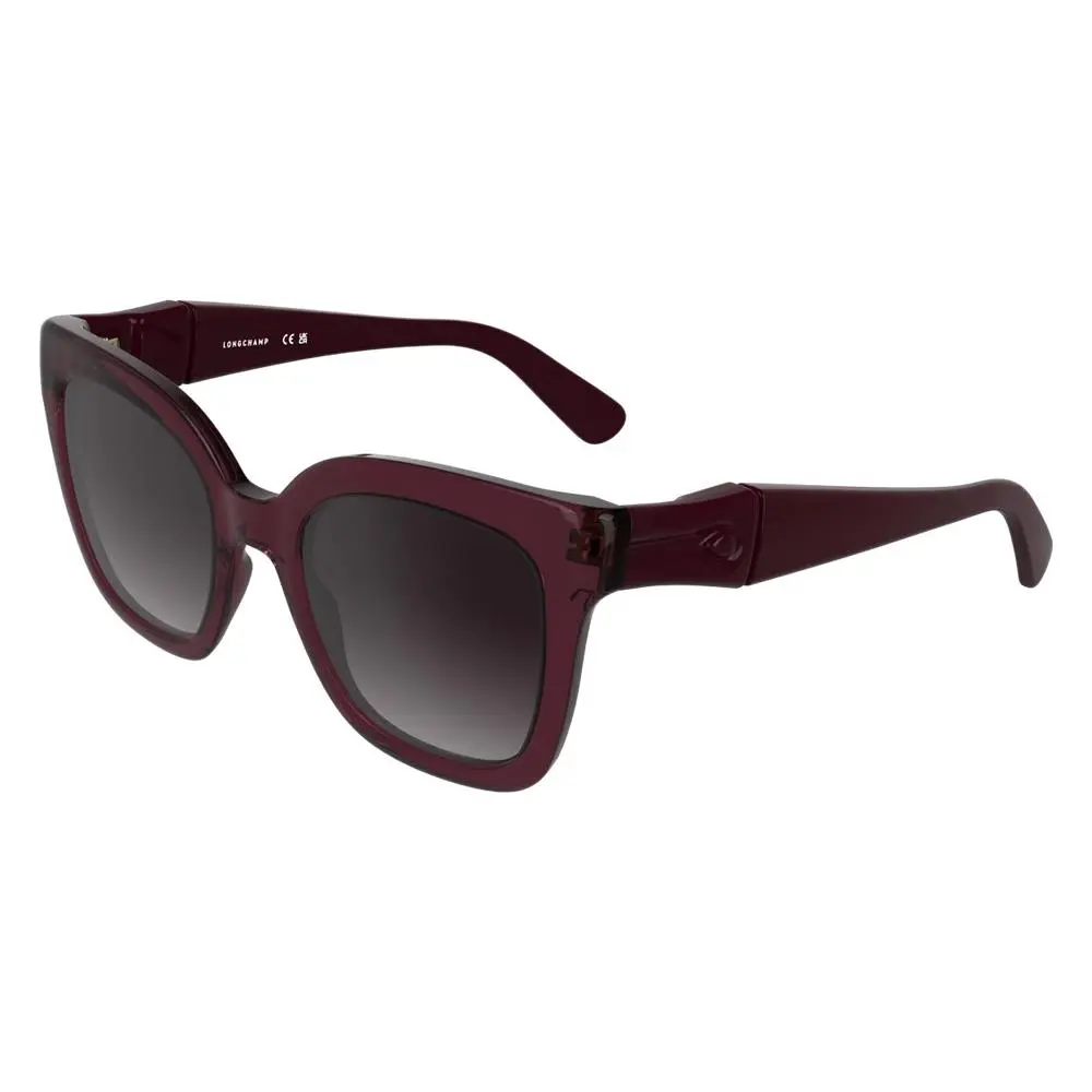 Women`s 53mm Transparent Burgundy Sunglasses LO793S-601-53 by Longchamp