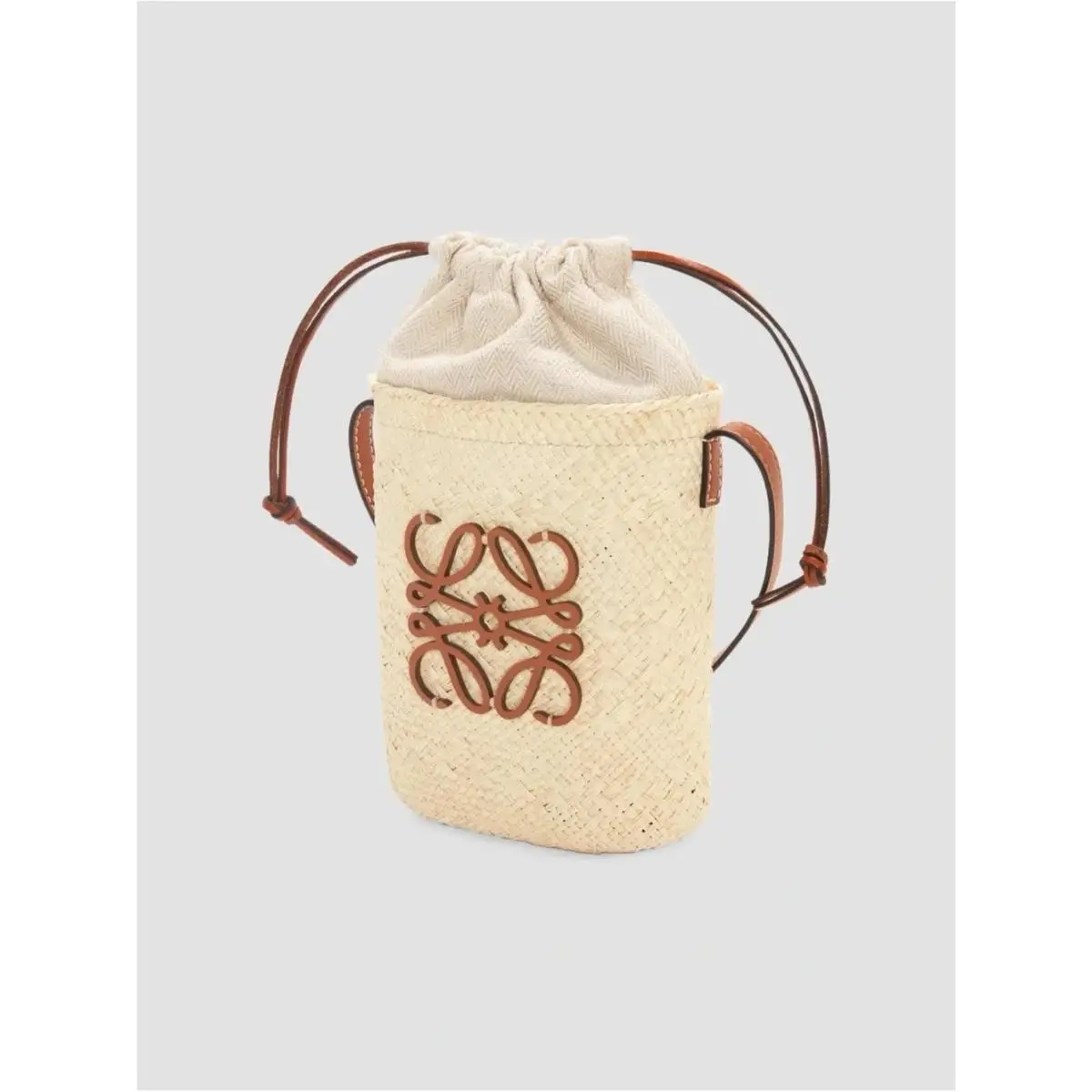 Loewe x Paula`s Ibiza Raffia Shoulder Leather Crossbody Bag