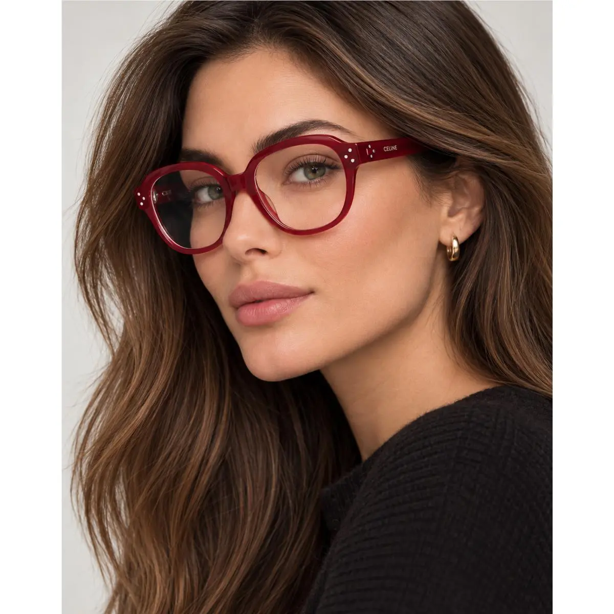 CL50107I 074 Women Eyeglasses Transparent Rose Frame by Celine