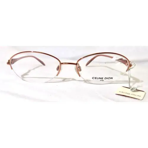Dion Eyes Eyewear CD3071 Eyeglass Frame 50-16-130 Copper Rose Half rm by Celine