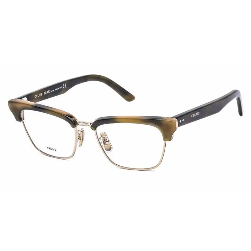 CL50026U 031 Eyeglasses Khaki Havana Clear Demo Lenses by Celine